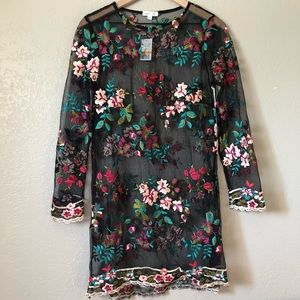 Skylar + Jade Floral Embroidered Overlay